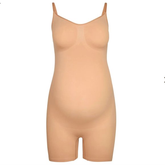 SKIMS Other - NWOT MATERNITY SCULPTING BODYSUIT MID THIGH IN OCHRE XXS/XS